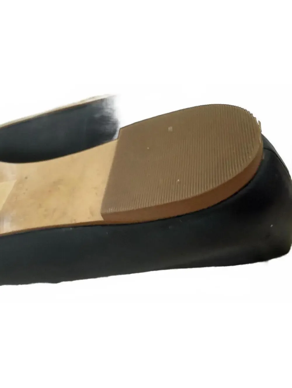 J.Crew Black Leather Scalloped Edge Ballet Flats Size 9.5